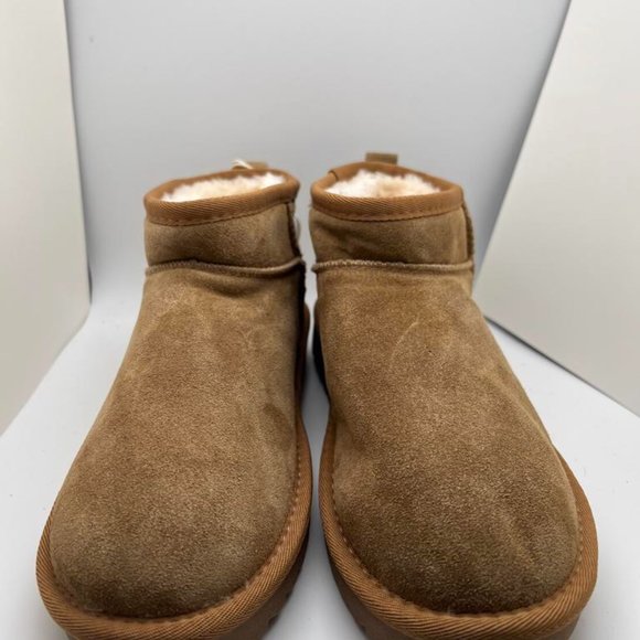 CUSHIONAIRE Women's Cozy pull on boot Chestnut Size 8 M - Picture 2 of 5